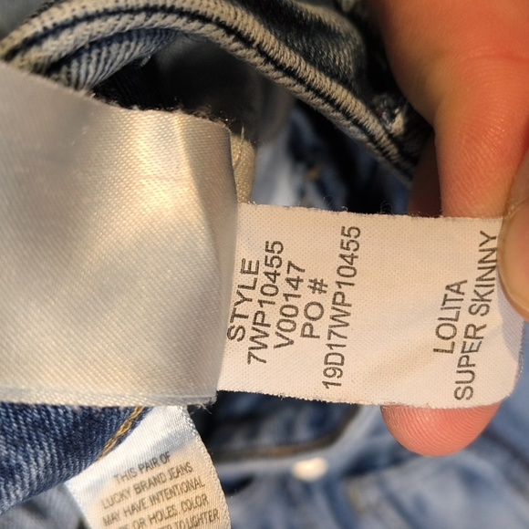 sac906🍀Lucky Brand Low Rise Lolita Super Skinny Size 10 w/25" Inseam - Picture 7 of 8